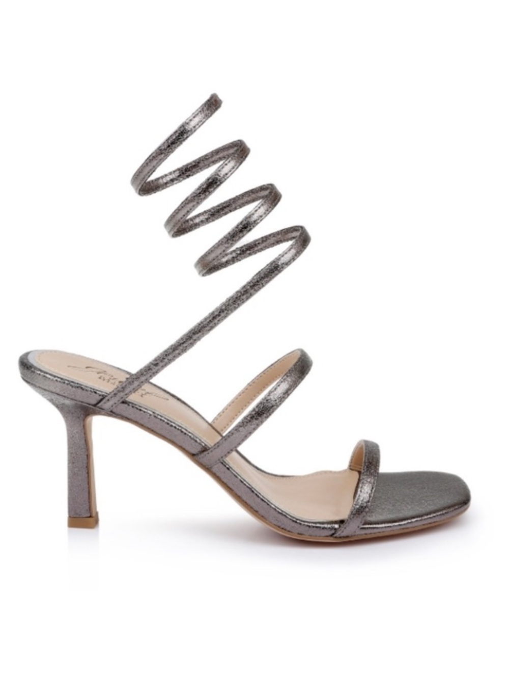Jewel Badgley Mischka Reina Ankle Wrap Evening Sandals dark gray - 6